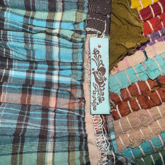 Y2K Papaya Multicolor Plaid Tank Top with Lace Trim - Picture 6 of 6